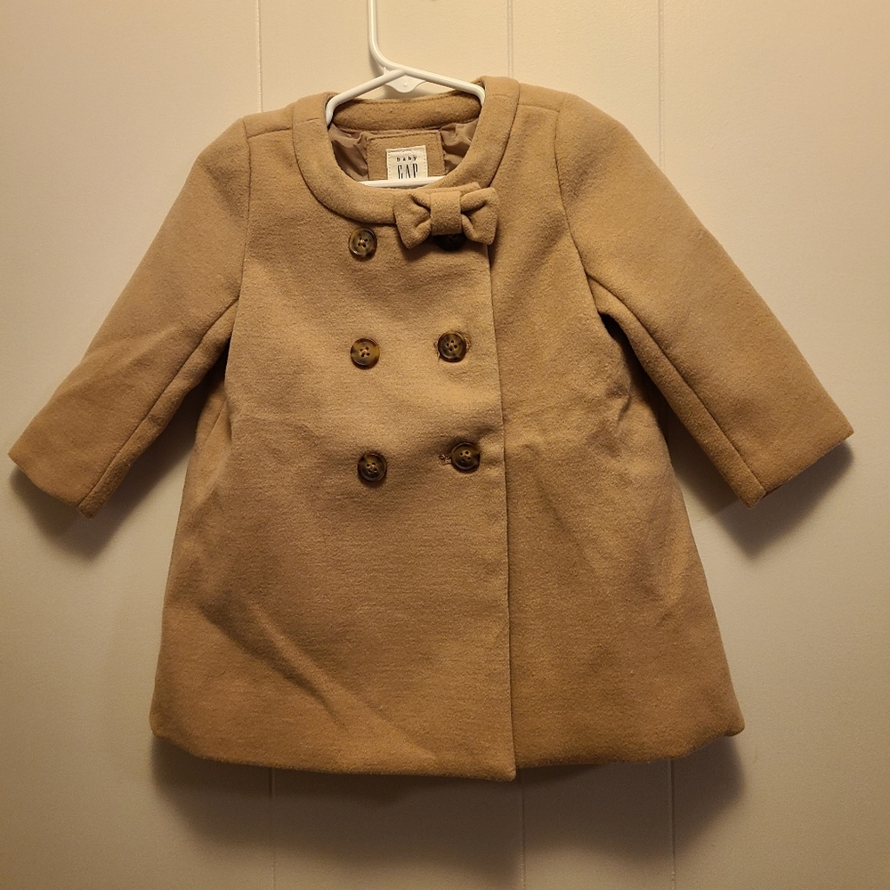 Babygap brown peacoat, size 12-18 months